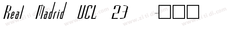 Real Madrid UCL 23  字体转换